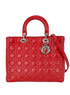 Large Lady Dior, &pound;2,300, Handbags, Red, Leather, Front view